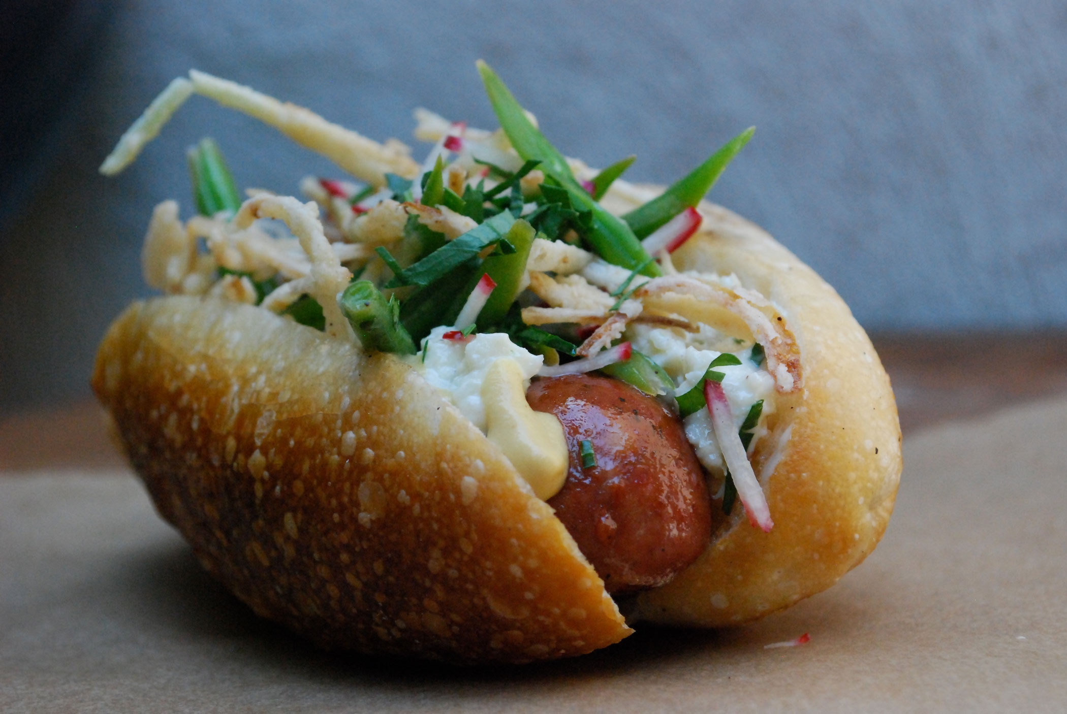"Big French" Andouille hot dog
