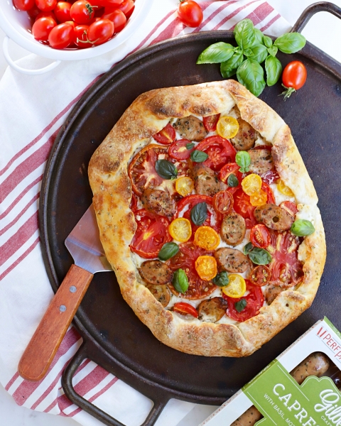 Rustic Tomato & Sausage Pizza recipe image